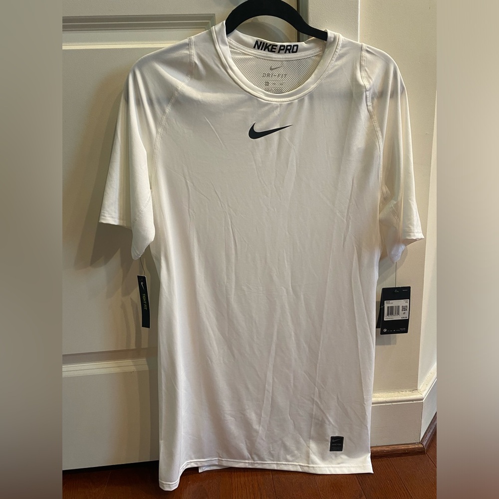 Nike Pro Dri-Fit Athletic Training Shirt White size XXL